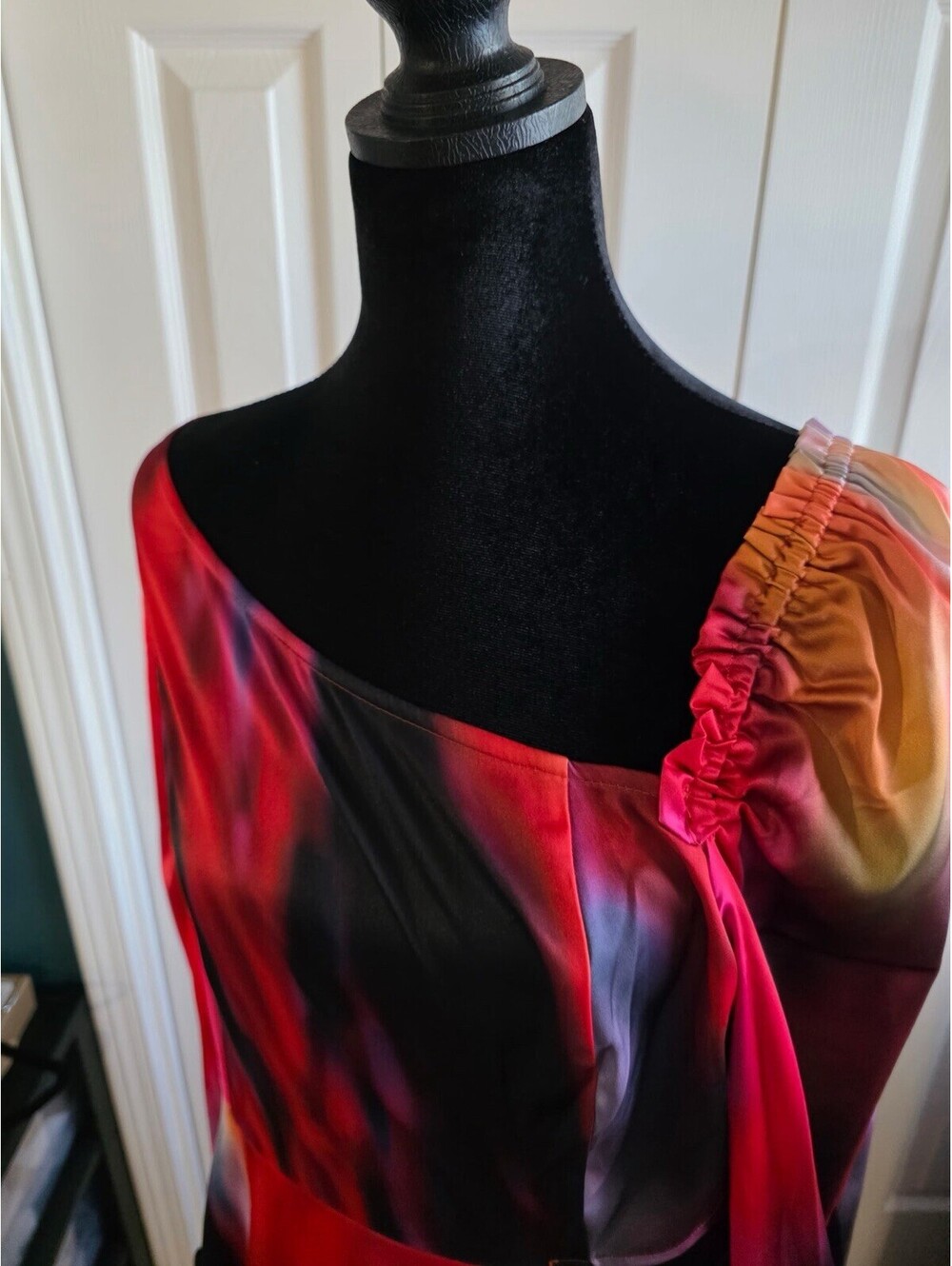The Drop Asymmetrical multicolor neck cut out dress - Picture 2 of 7